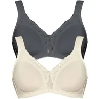 Viania Set: Bügelloser BH 2er Pack Soft BH Helga (Spar-Set, 2-tlg) nahtlos