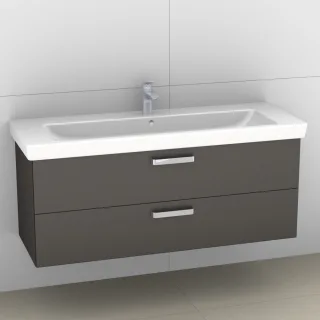 Artiqua 414 Waschtischunterschrank für Subway 2.0 7176D0 Stahlgrau Metallic, 414-WU2L-V75-7141-88 414-WU2L-V75-7141-88