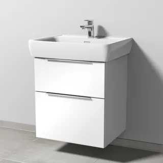 Sanipa 3way Waschtischunterbau zu Laufen Pro A Waschtisch mit 2 Auszügen, Weiß-Glanz UF75678