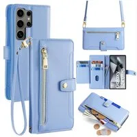 betterfon Handykette für Samsung Galaxy Leder Umhänge Hülle mit Kartenfächer, Hände frei – mit Silikonhülle & Schnur für flexiblen Alltag