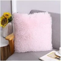 TUWENA Kissenbezüge 4er Set Kissenbezüge 40x40cm Flauschige Deko Plüschkissen Sofakissen