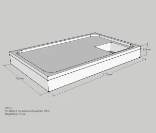 Neuesbad Wannenträger für Kaldewei Superplan 75x120x2,5 SD21834
