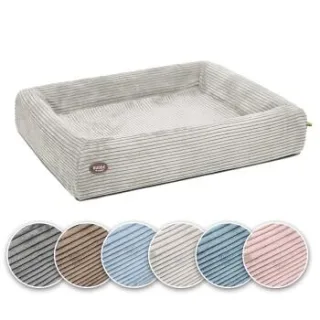 SABRO Hundebett KUDDE Cord grau 60 cm, 70 cm