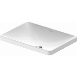 Duravit D-Neo Einbau-Waschtisch 0358600079 60x43,5cm, Einbau von oben, ohne Hahnloch und Hahnlochbank, ohne Überlauf, weiß