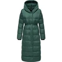 Ragwear Steppmantel Niara Long Gesteppter langer Damen Mantel mit Bindeband