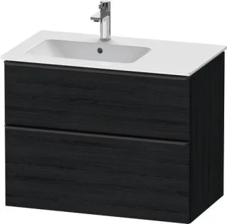 Duravit D-Neo Waschtischunterbau wandhängend Eiche Schwarz Matt 810x462x625 mm - DE43660BD160000 DE43660BD160000