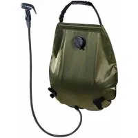 MFH Solardusche Solar Dusche, "Deluxe", 20 l, oliv, mit Transportbeutel, bis zu 50°, Thermometer, Campingdusche