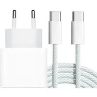 Futurea Ladeset für iPhone Ladekabel USB-C Kabel für iPhone 15 16 17 Pro Max Smartphone-Ladegerät (3000 mA, Set, Komplett Ladeset mit Stecker und Kabel, Unterstützt Fast Charging für Apple Samsung Galaxy Google Pixel)