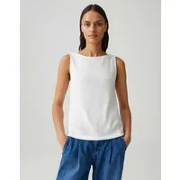 OPUS Shirttop ILONKI Loose in edler Strickoptik ärmellos und mit Rundhalsausschnitt