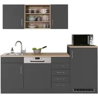 KOCHSTATION Küche KS-Mali, Breite 210 cm, mit E-Geräten