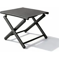 Mojawo Armlehnstuhl Garten Klapphocker / Fußhocker Metall - Textilen Anthrazit / Grau
