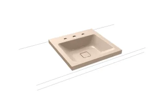 Kaldewei Aufsatzwaschtisch Cono, Modell 3076 ohne Überlauf 500x500, 908306003030 908306003030