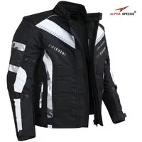 Alpha Speeds Motorradjacke Herren Motorrad Biker Textil Jacke Wasserdicht Jacke mit Protektoren Belüftungssysteme, Innenjacke trennbar: All Season, SLIM Camo-Grau
