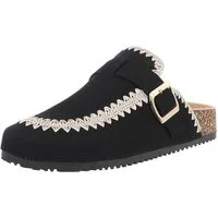 Ital-Design Damen Mules Freizeit Pantolette (88930349) Flach Pantoletten in Schwarz
