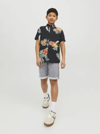 JACK&JONES - JJIRICK JJICON SHORTS GE 370 I.K JNR Grey Denim - Gr. - 146