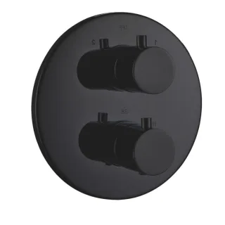 AqvaZone AqvaTherm Fertigmontageset 054565702 schwarz matt, Thermostat-Mischer