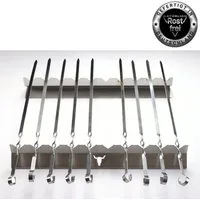 Kette´s Grillzubehör Grillspieß Spießleiste/Spießaufsatz/Schaschlik Grillaufsatz aus Edelstahl, Rostfreier Edelstahl, Kein ankleben des Grillgutes