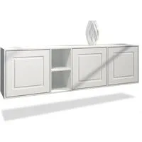 Möbelhandel Klipenstein Sideboard NOAH, TV Board hängend 182 cm, Landhaus, Korpus Weiß matt