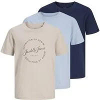 Jack & Jones Junior T-Shirt (3-tlg) JJGRAYSON TEE SS CREW NECK 3PK MP JNR