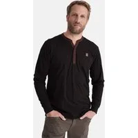HERO by John Medoox Businessshirt HANO Workwear Longsleeve Henley-Shirt Longsleeve Henley-Shirt Funktionsqualitätfür Herren