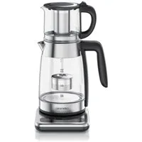 Arendo Wasserkocher 2in1 Glas-Teebereiter & Samowar mit Temperatureinstellung 40°-100°C, 1.8 l, 2200 W, 2in1 Teestation, 1,8L & 0,8L, 40-100°C, 2h Warmhalten, BPA-frei