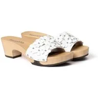 Softclox KATI Silklack weiß (hazelnut) Pantolette