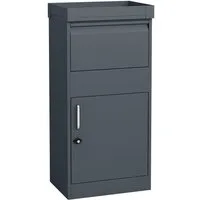 WESTMANN Briefkasten Stahl-Paketbox Piet, Anthrazit, 50x37x105 cm