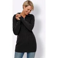 Sieh an! Strickpullover Longpullover Langarm Zopfmuster, Jersey