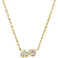 Firetti Kette mit Anhänger Schmuck Geschenk Silber 925 Halsschmuck Halskette Ankerkette Herz, mit Zirkonia (synth)