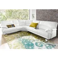 TRENDMANUFAKTUR Ecksofa Cecilia in italienischem Design, modern und komfortabel, L-Form, bequeme Armlehnen, mit langem Schenkel