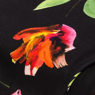 Viskose-Jersey "Große Blumen", schwarz-color