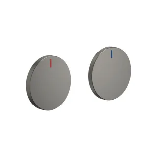 Dornbracht Set Griffeinsatz rot & blau CYO 11284811 Dark Platinum gebürstet 11284811-99