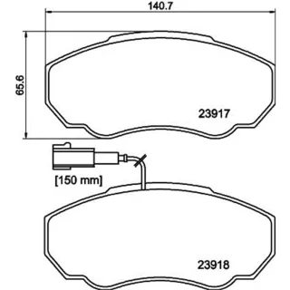 Hella Bremsbel?ge vorne Citroen Fiat Peugeot 8DB355010-391