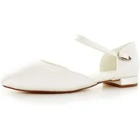 White Lady 871 ivory - flache Satin-Brautschuhe Ballerina