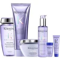 Kérastase Haarpflege-Set Blond Absolu Luxus-Routine Set, 6-tlg., mit Hyaluronsäure & Edelweiß-Extrakt