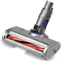 Trade-Shop Turbodüse passend für Dyson V6 DC58 DC59 DC61 DC62 DC74 Staubsauger, Hartbodendüse / Parkettdüse / Softroller mit LED an der Vorderseite