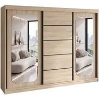 A&J MöbelLand GmbH Schiebetürenschrank BELANO – Moderner Kleiderschrank mit Schiebetüren (Die perfekte Kombination aus modernem Design, hoher Funktionalität und großzügigem Stauraum für Kleidung, Bettwäsche und Accessoires, erhältlich in verschiedene