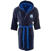 FC Schalke 04 Unisex-Bademantel Bademantel navy Kapuze, Langform, Baumwolle