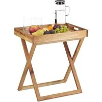 relaxdays Tabletttisch klappbar Walnuss