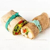 LEKKABOX Gummibänder Wrapbänder 4er Set – Wraphalter für Tortilla Wraps To Go, Brotdose, Elastische Wraphalter in zwei verschiedenen Längen: 2x kurz, 2x lang