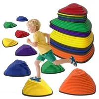 AIYAPLAY Stapelspielzeug Balanciersteine Rutschfeste Sensorisches Spielzeug Gleichgewicht, (Flusssteine, 9-tlg), für Indoor, Outdoor für Kinder 3-8 Jahren