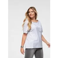 AJC T-Shirt Kurzarm, taillierter Schnitt, gestreift, Rundhalsausschnitt
