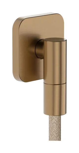 Hansgrohe Wandanschluss FixFit Fine Q mit Rückflussverhinderer brushed bronze , 28884140 28884140