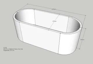 Neuesbad Wannenträger für Kaldewei Classic Duo Nr.112 160x70 oval SW11208