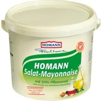Homann Saucen, Homann Salat Mayonnaise mit 50 Prozent Pflanzenöl im Eimer 5000g