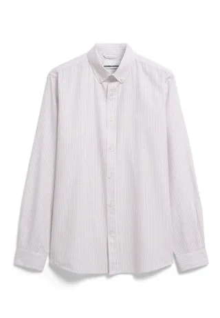 Armedangels - Hemd - Quaasa Stripes beige - Gr. - XL