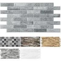 MDEKOR 3D Wandpaneel PVC Wandverkleidung 48,5x96 cm für Küche, Bad & mehr, (10-tlg) Model 0009, 10 Stück = 4,7 m2