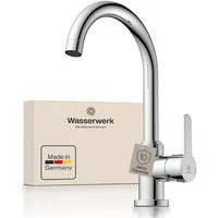 WASSERWERK Spültischarmatur WK 5, Wasserhahn, Küche, Einhebelmischer 360° schwenkbar, Cold-Start-Funkt., geräuscharm
