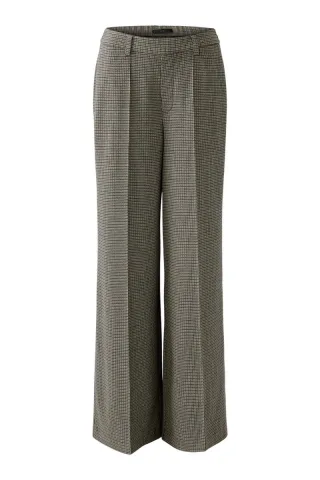 Oui - Jersey Hose mit weitem geradem Bein beige - Gr. - 40