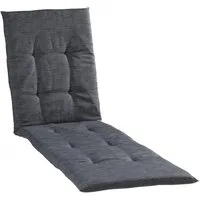 GO-DE Liegenauflage INDIGRO, B 58 x L 190 cm, Grau, Gartenliegeauflage, Gartenauflage für Gartenliege